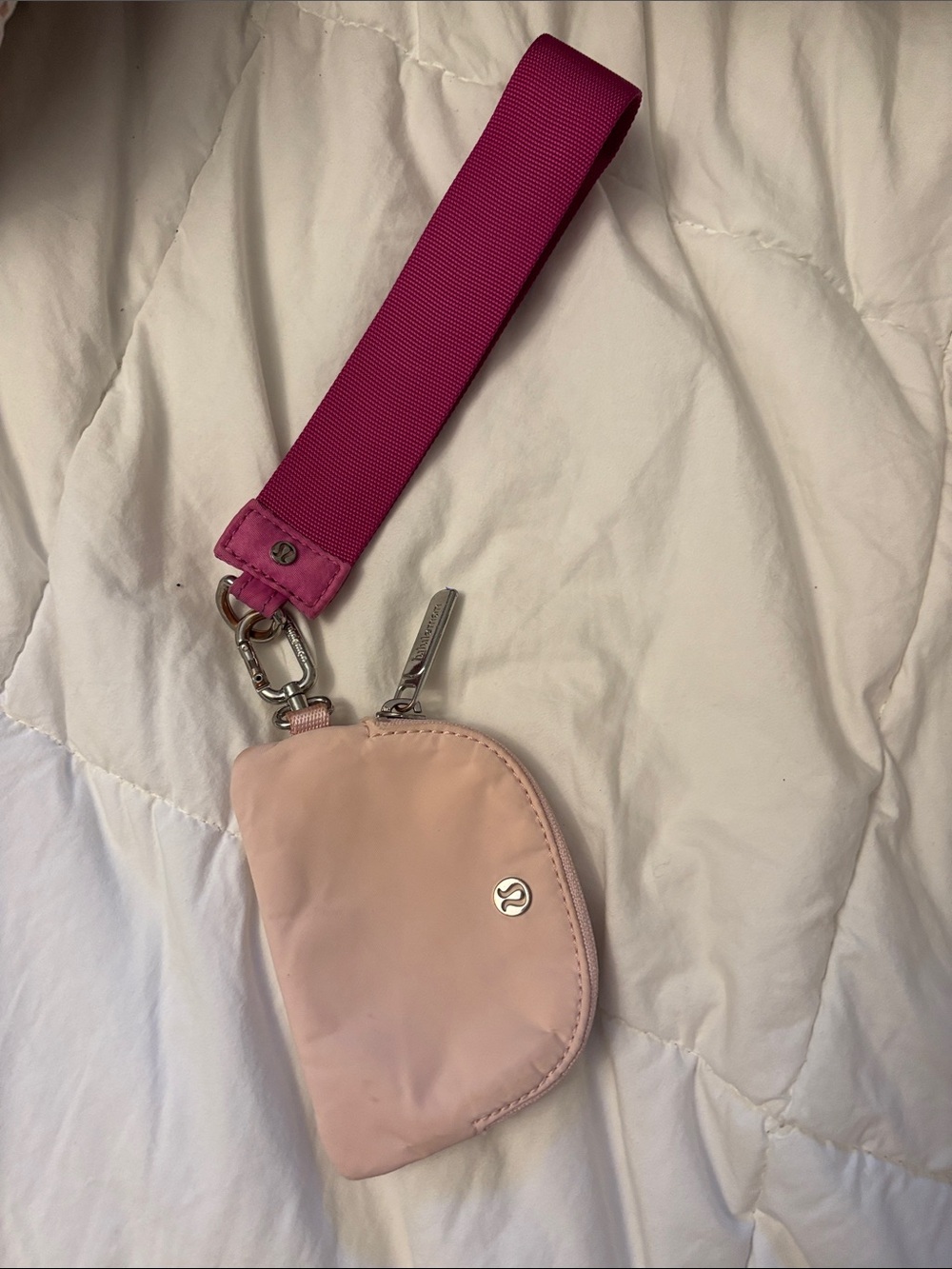 lululemon Pink and Magenta Wristlet Strap Pouch